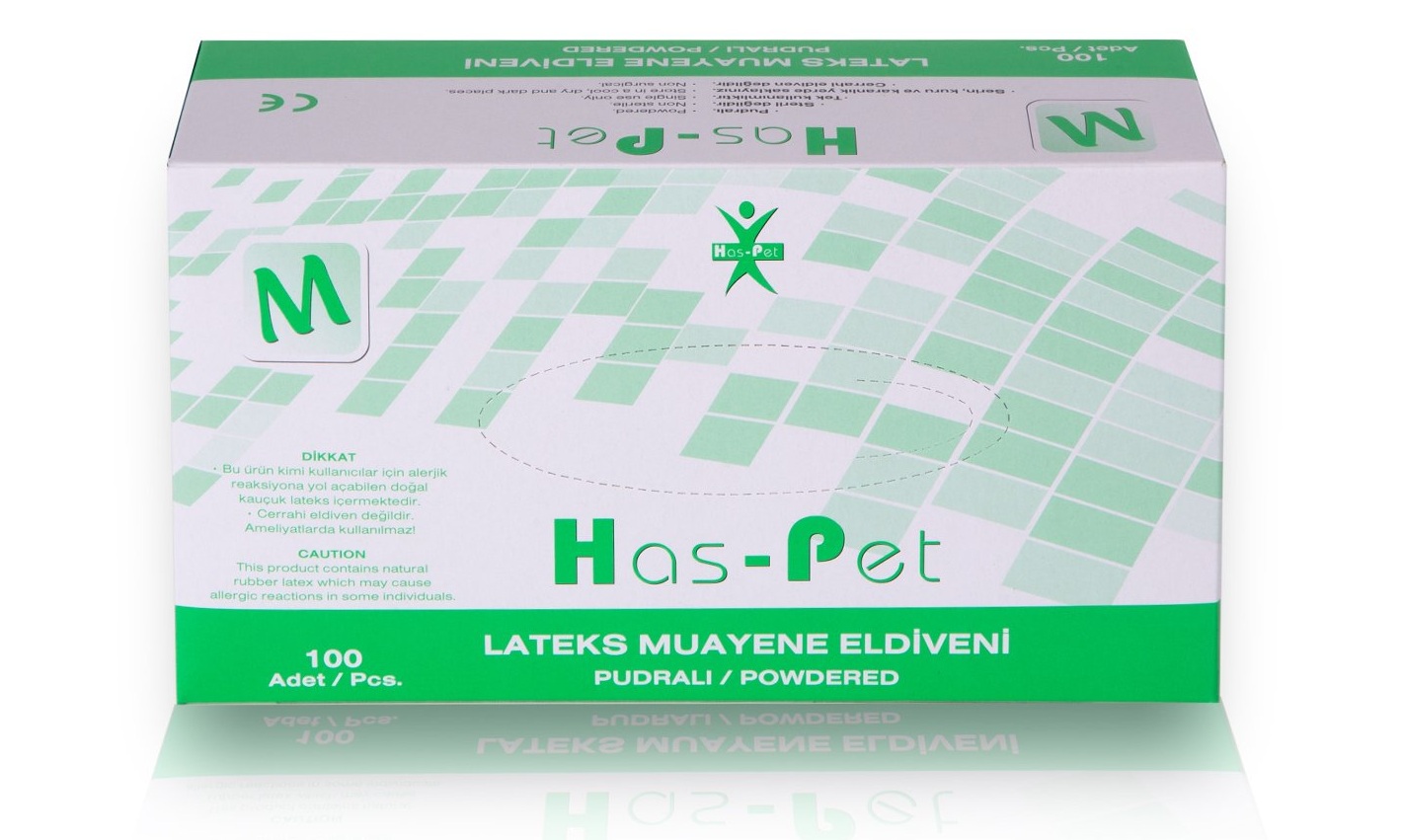 Haspet Latex Muayene Eldiveni (Pudralı)