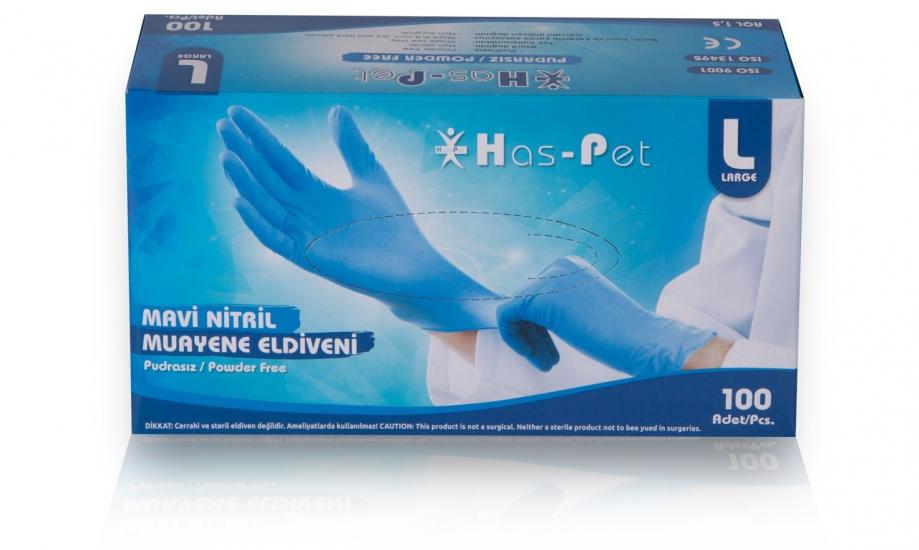 Has-Pet Mavi Nitril Eldiven