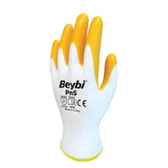 Beybi Pn5 Nitril Eldiven - Sarı