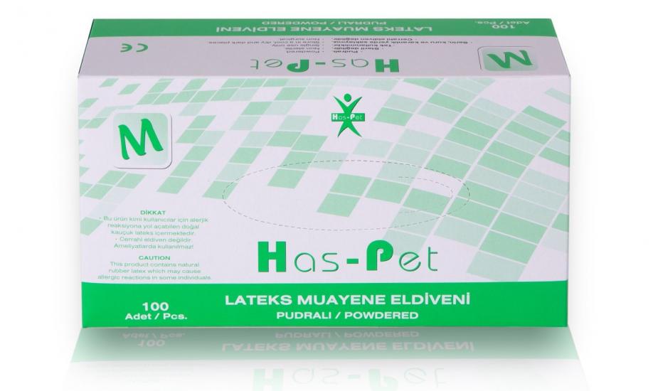 Haspet Latex Muayene Eldiveni (Pudralı)