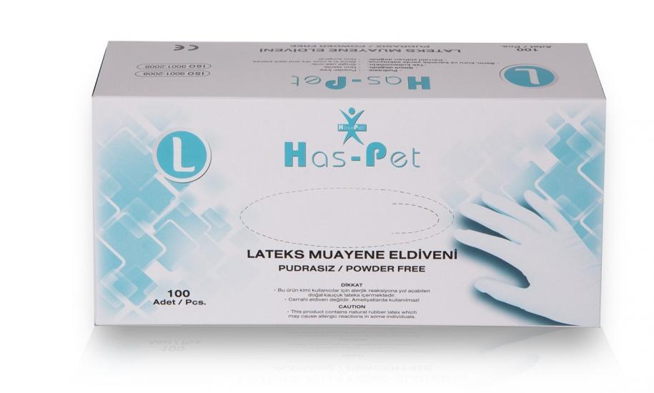Haspet Latex Muayene Eldiveni (Pudrasız)